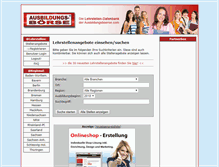 Tablet Screenshot of lehrstellen.ausbildungsboerse.com